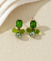 Boucles d’oreilles pendantes colorées en verre – 27AHBOL031