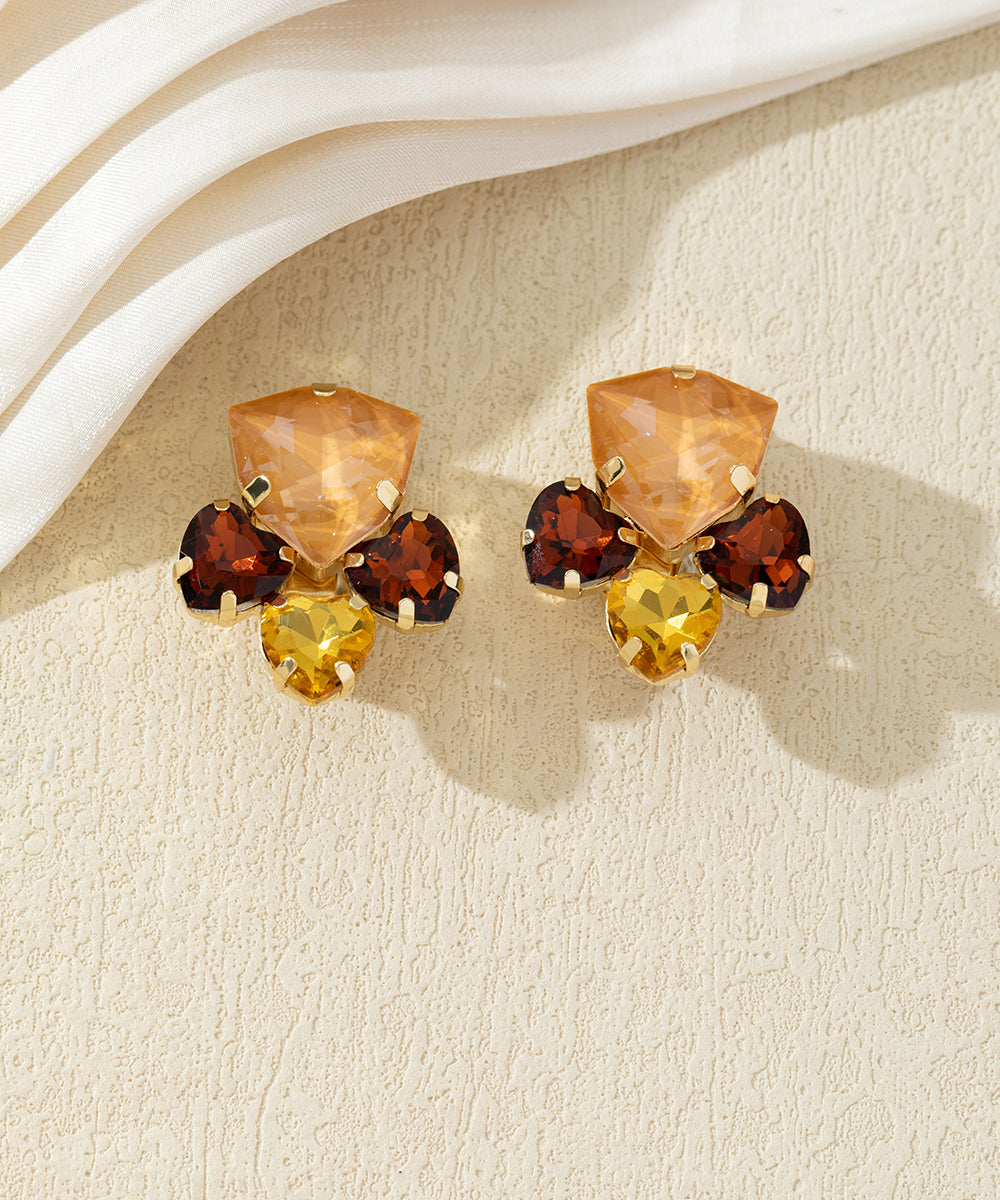 Boucles d’oreilles clips ornées de strass – 27AHBOL034