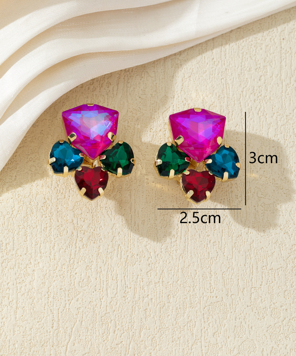 Boucles d’oreilles clips ornées de strass – 27AHBOL034