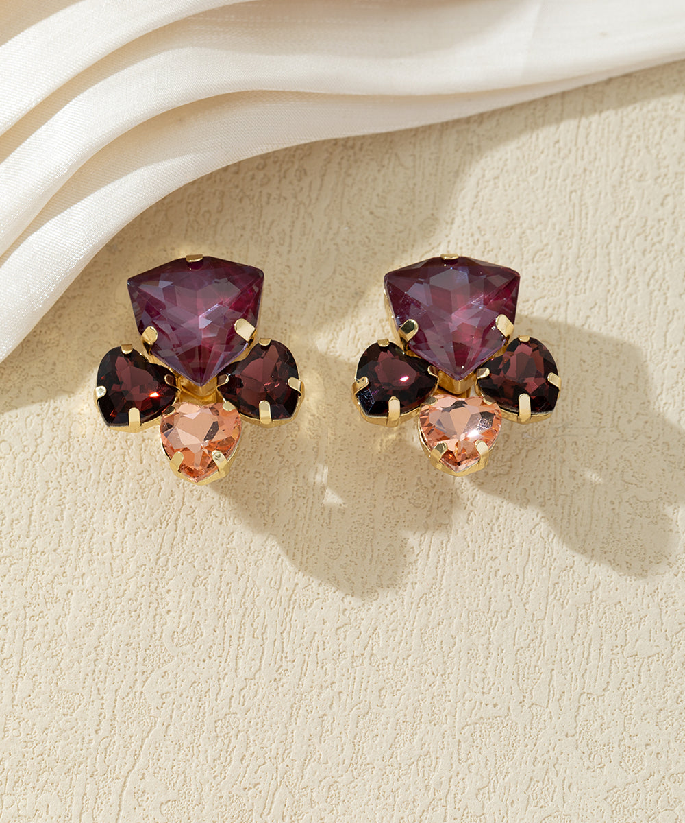 Boucles d’oreilles clips ornées de strass – 27AHBOL034