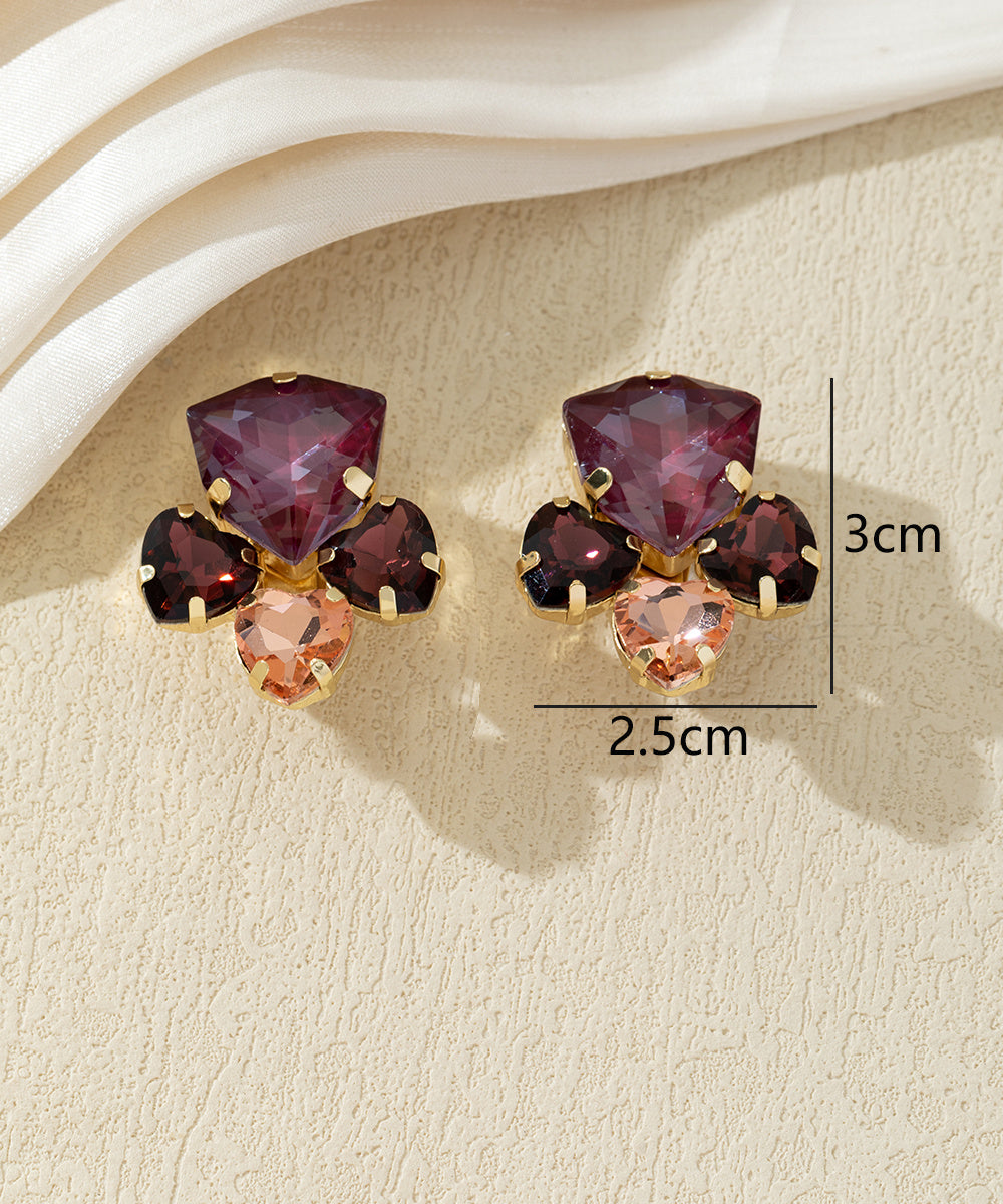 Boucles d’oreilles clips ornées de strass – 27AHBOL034