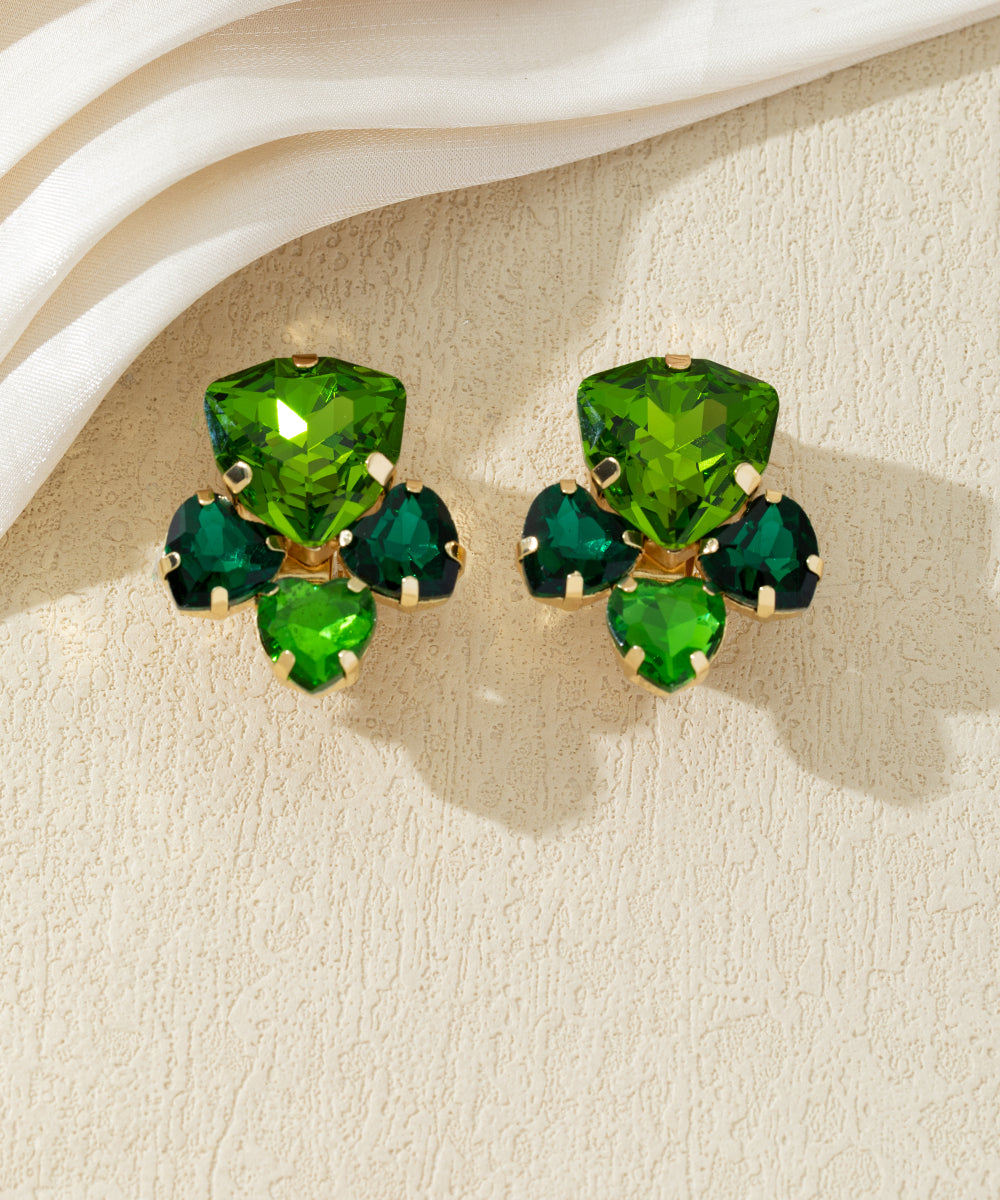 Boucles d’oreilles clips ornées de strass – 27AHBOL034
