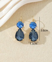 Boucles d’oreilles pendantes pierres facettées – 27AHBOL045