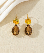Boucles d’oreilles pendantes pierres facettées – 27AHBOL045