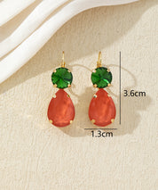 Boucles d’oreilles pendantes pierres facettées – 27AHBOL045