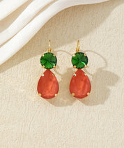 Boucles d’oreilles pendantes pierres facettées – 27AHBOL045