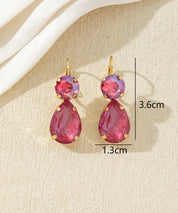 Boucles d’oreilles pendantes pierres facettées – 27AHBOL045