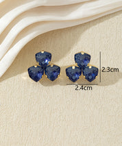 Boucles d’oreilles puces à pierres facettées – 27AHBOL046
