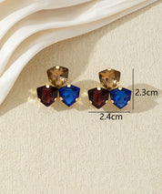 Boucles d’oreilles puces à pierres facettées – 27AHBOL046