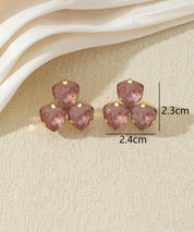 Boucles d’oreilles puces à pierres facettées – 27AHBOL046