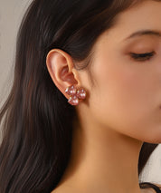 Boucles d’oreilles puces à pierres facettées – 27AHBOL046