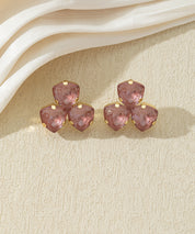 Boucles d’oreilles puces à pierres facettées – 27AHBOL046