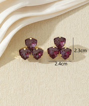 Boucles d’oreilles puces à pierres facettées – 27AHBOL046
