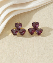 Boucles d’oreilles puces à pierres facettées – 27AHBOL046