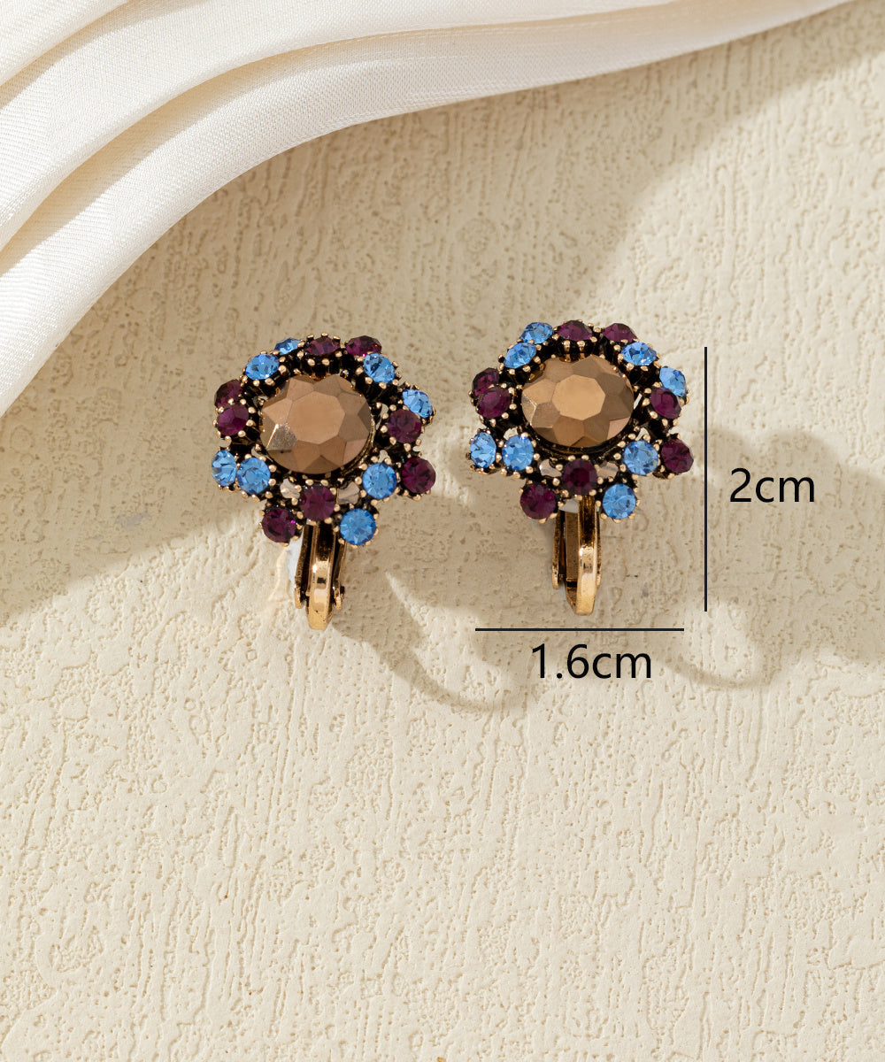 Boucles d’oreilles clips ornées de strass – 27AHBOL047C