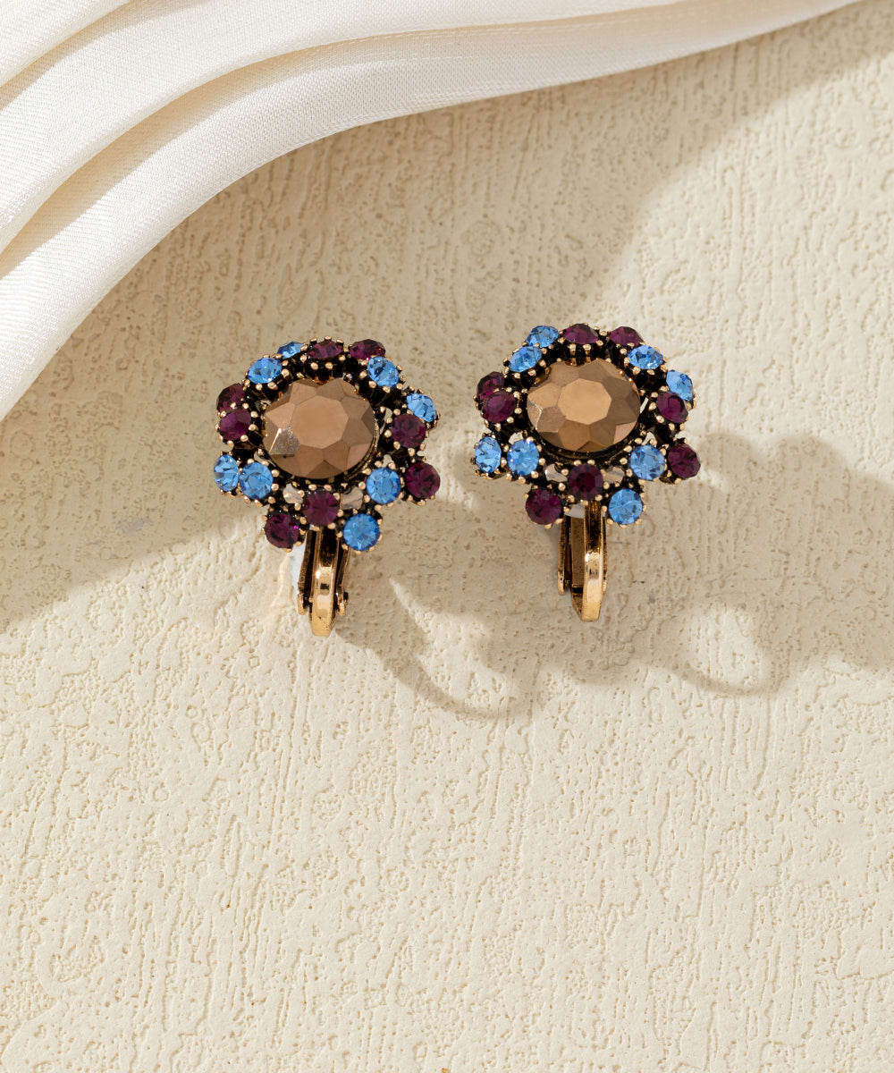 Boucles d’oreilles clips ornées de strass – 27AHBOL047C