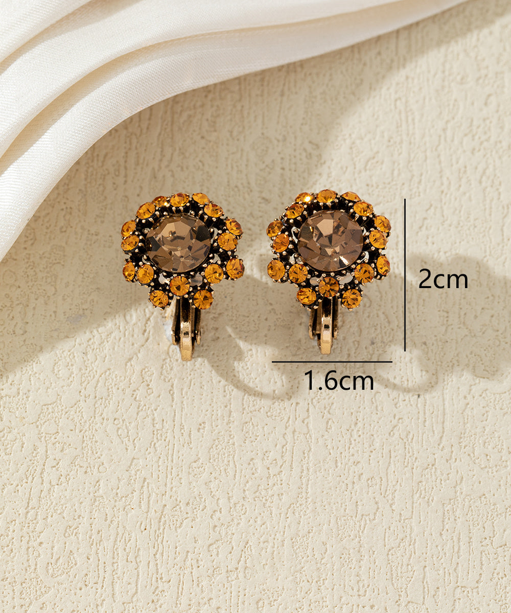 Boucles d’oreilles clips ornées de strass – 27AHBOL047C