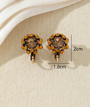 Boucles d’oreilles clips ornées de strass – 27AHBOL047C