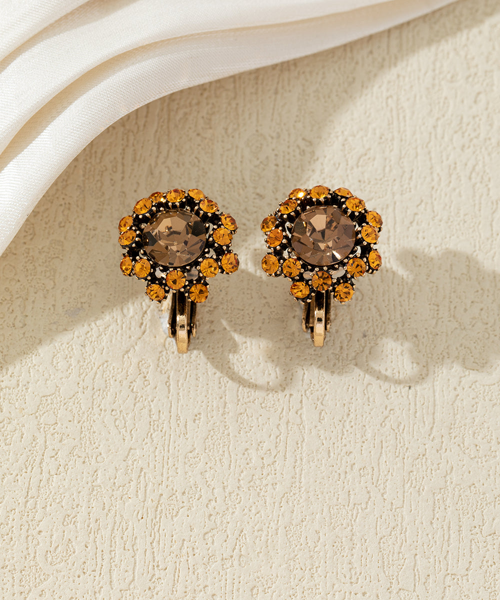 Boucles d’oreilles clips ornées de strass – 27AHBOL047C