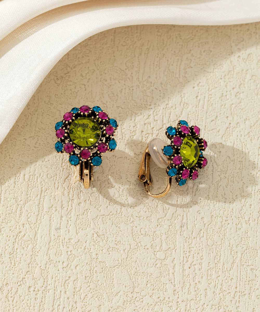 Boucles d’oreilles clips ornées de strass – 27AHBOL047C