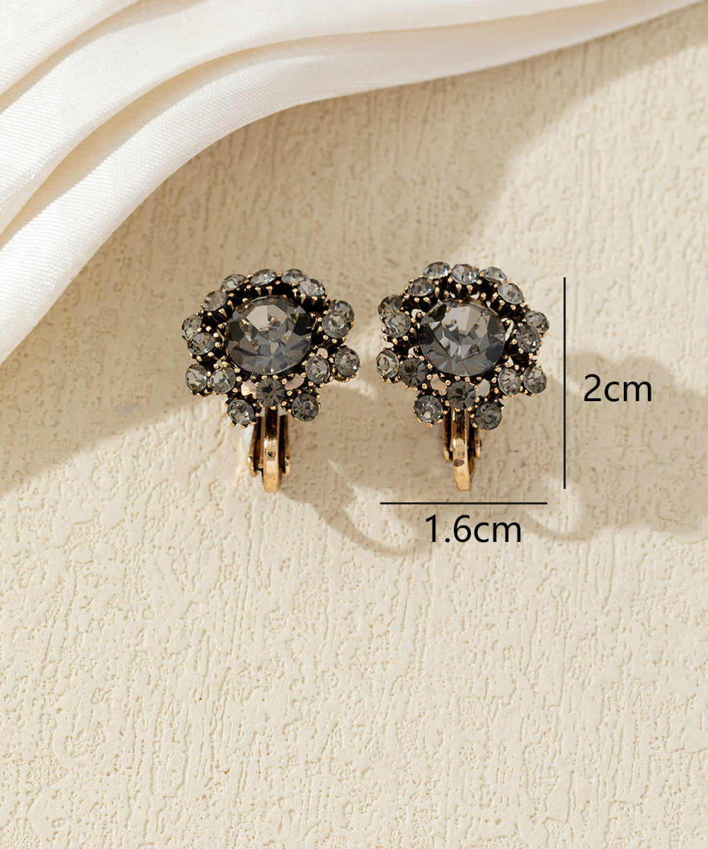 Boucles d’oreilles clips ornées de strass – 27AHBOL047C