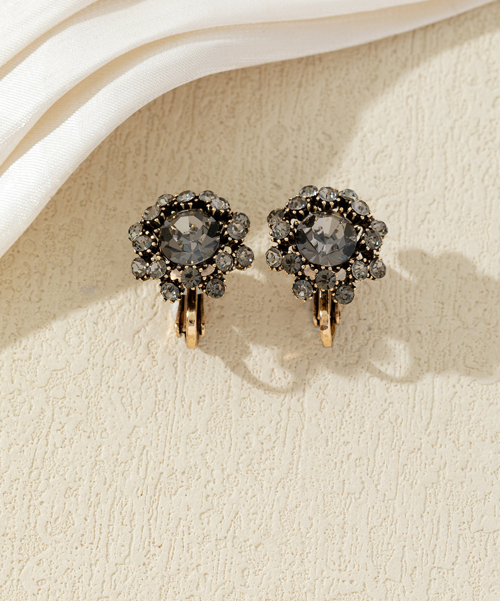 Boucles d’oreilles clips ornées de strass – 27AHBOL047C