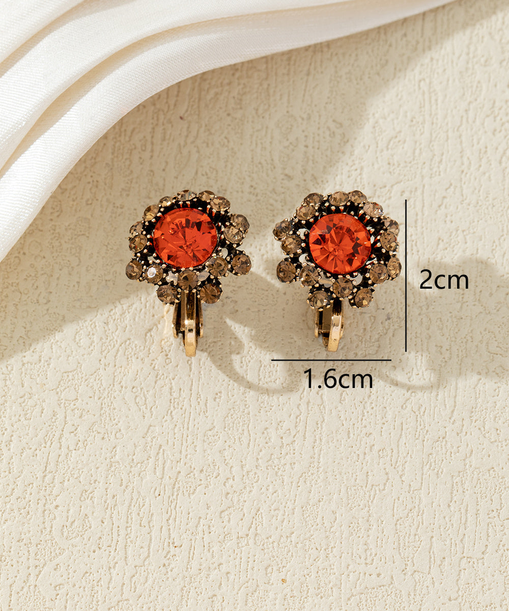 Boucles d’oreilles clips ornées de strass – 27AHBOL047C