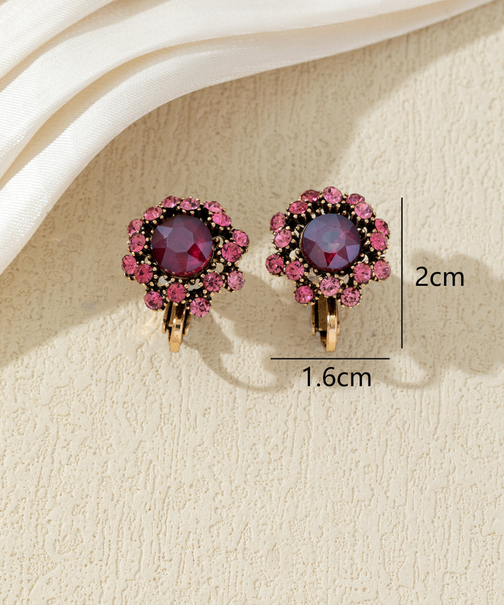 Boucles d’oreilles clips ornées de strass – 27AHBOL047C
