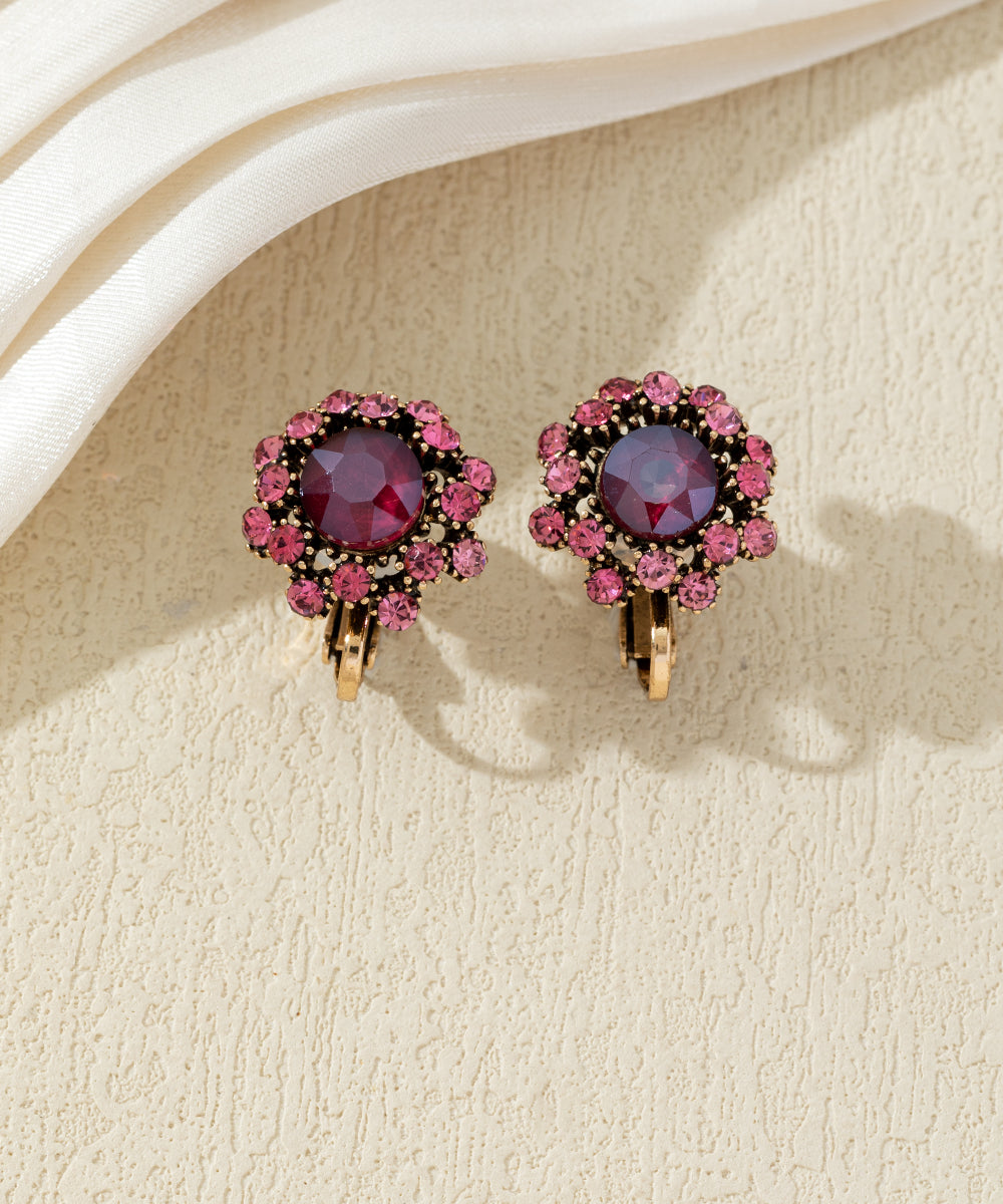 Boucles d’oreilles clips ornées de strass – 27AHBOL047C