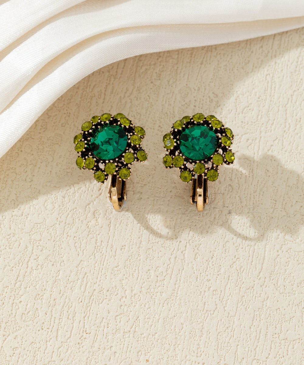 Boucles d’oreilles clips ornées de strass – 27AHBOL047C