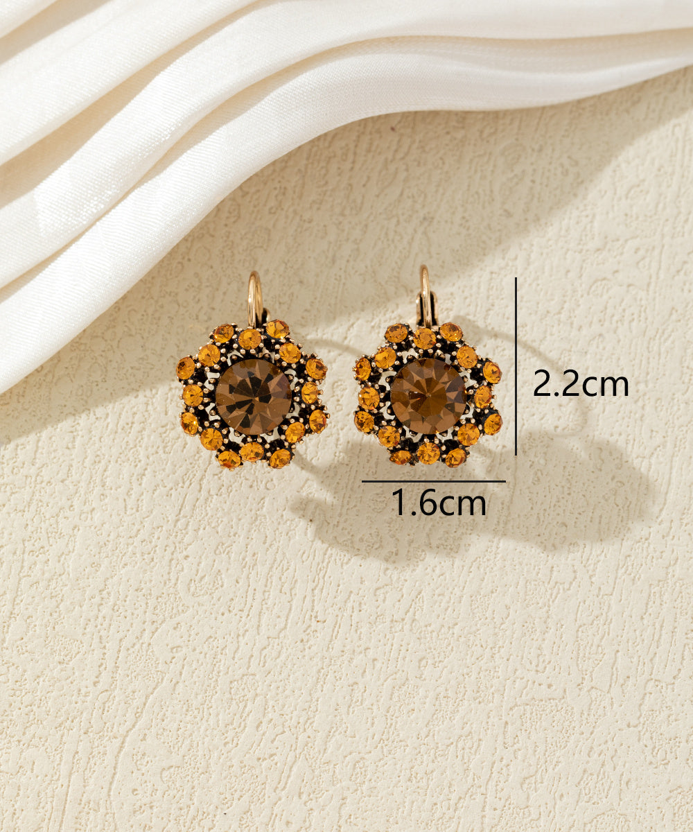 Boucles d’oreilles dormeuses  ornées de strass – 27AHBOL047