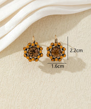 Boucles d’oreilles dormeuses  ornées de strass – 27AHBOL047