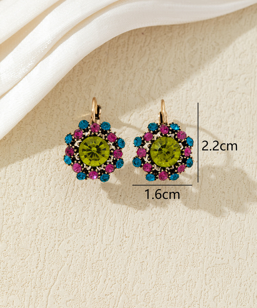 Boucles d’oreilles dormeuses  ornées de strass – 27AHBOL047