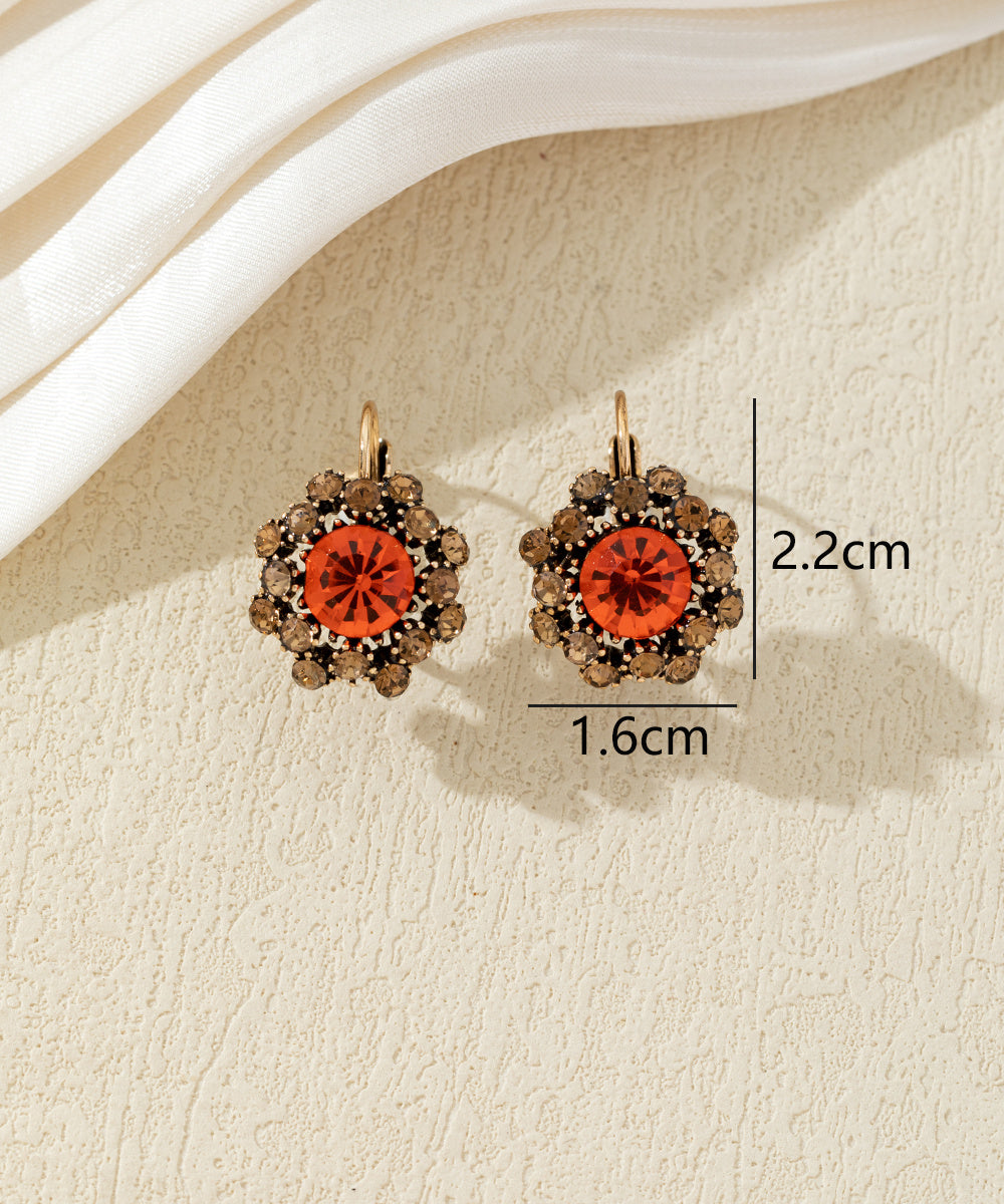 Boucles d’oreilles dormeuses  ornées de strass – 27AHBOL047