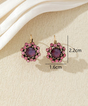 Boucles d’oreilles dormeuses  ornées de strass – 27AHBOL047