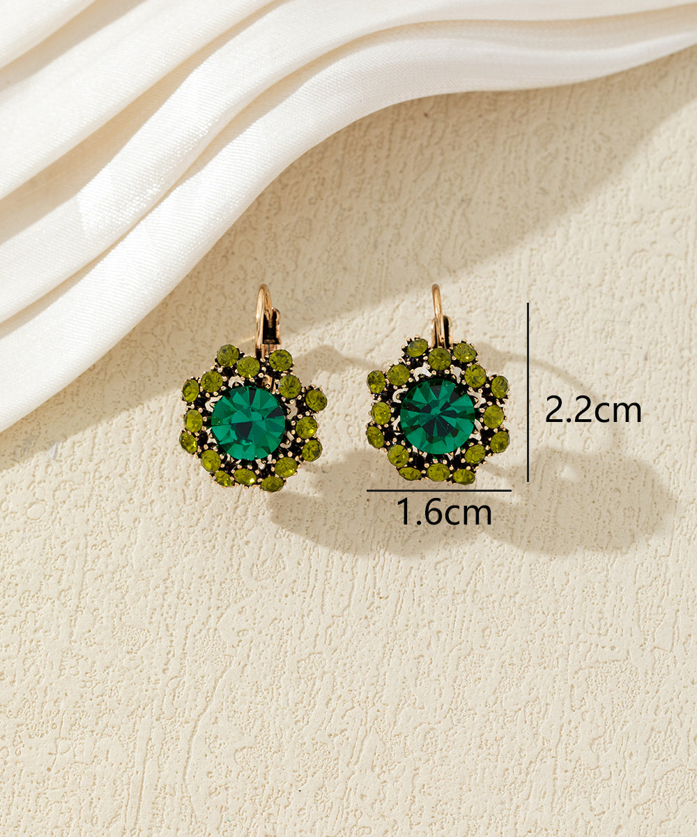 Boucles d’oreilles dormeuses  ornées de strass – 27AHBOL047