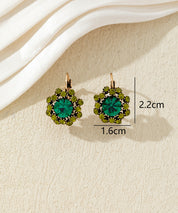 Boucles d’oreilles dormeuses  ornées de strass – 27AHBOL047
