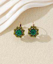 Boucles d’oreilles dormeuses  ornées de strass – 27AHBOL047