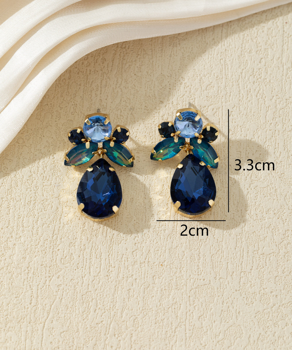Boucles d’oreilles pendantes ornées de strass– 27AHBOL048