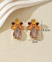 Boucles d’oreilles pendantes ornées de strass– 27AHBOL048
