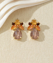 Boucles d’oreilles pendantes ornées de strass– 27AHBOL048