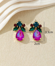 Boucles d’oreilles pendantes ornées de strass– 27AHBOL048