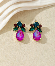 Boucles d’oreilles pendantes ornées de strass– 27AHBOL048
