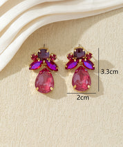 Boucles d’oreilles pendantes ornées de strass– 27AHBOL048