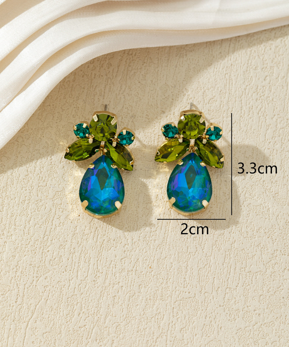 Boucles d’oreilles pendantes ornées de strass– 27AHBOL048