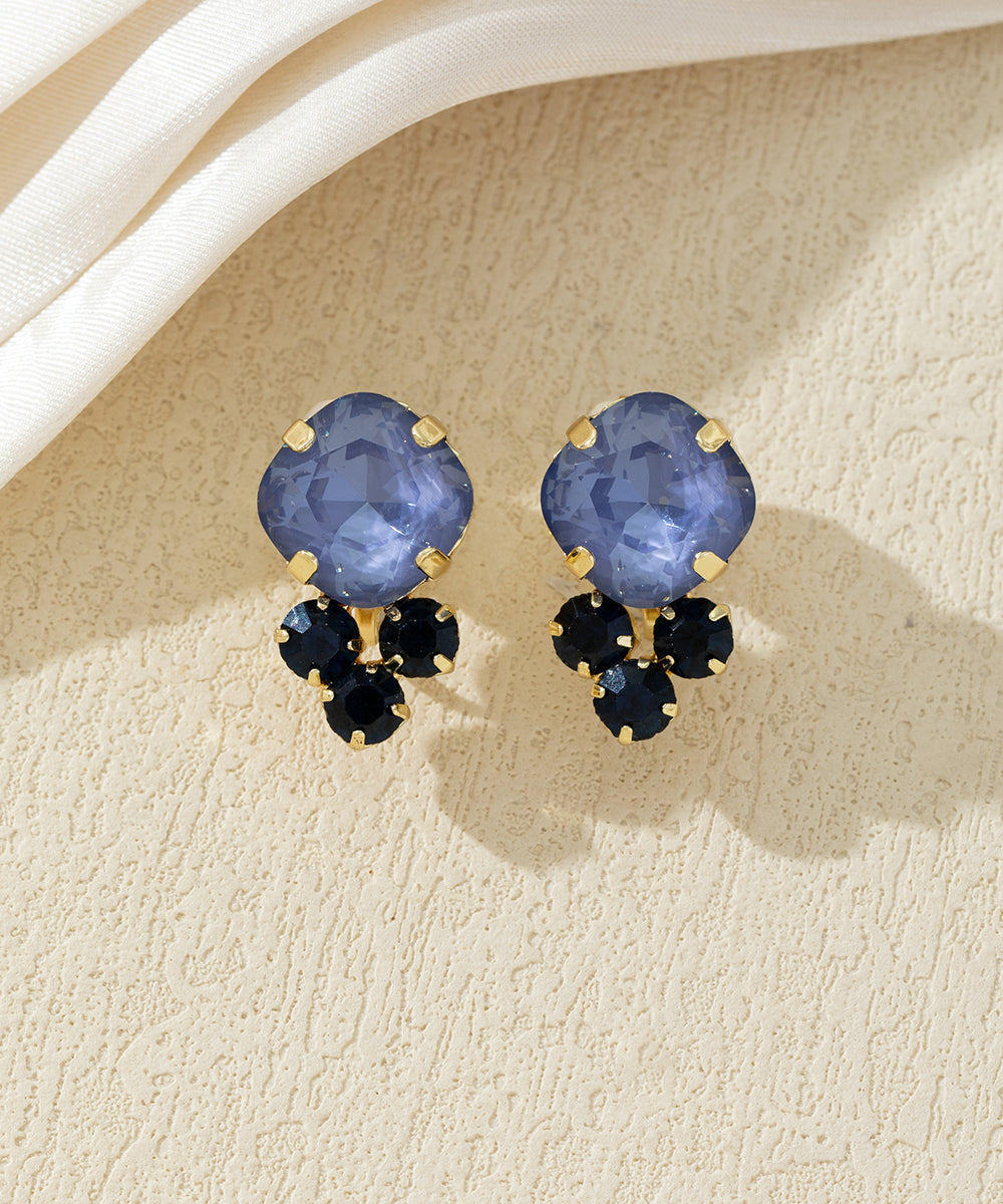Boucles d’oreilles clips ornées de strass – 27AHBOL049C