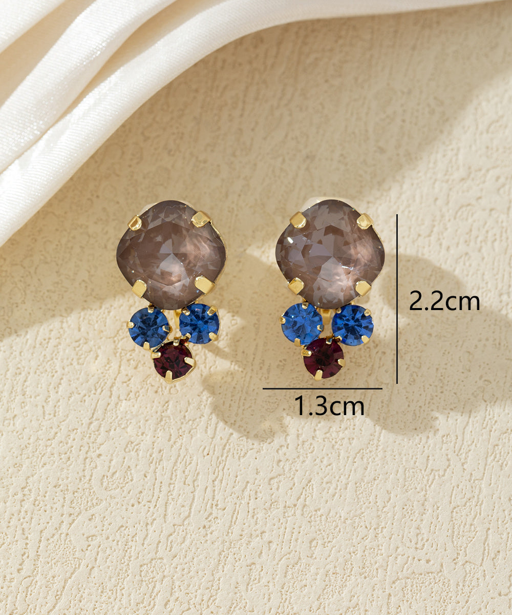 Boucles d’oreilles clips ornées de strass – 27AHBOL049C