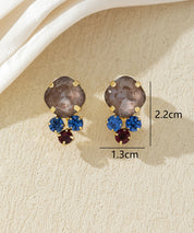 Boucles d’oreilles clips ornées de strass – 27AHBOL049C