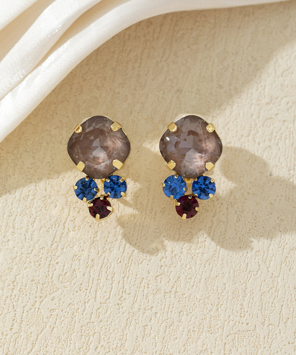 Boucles d’oreilles clips ornées de strass – 27AHBOL049C
