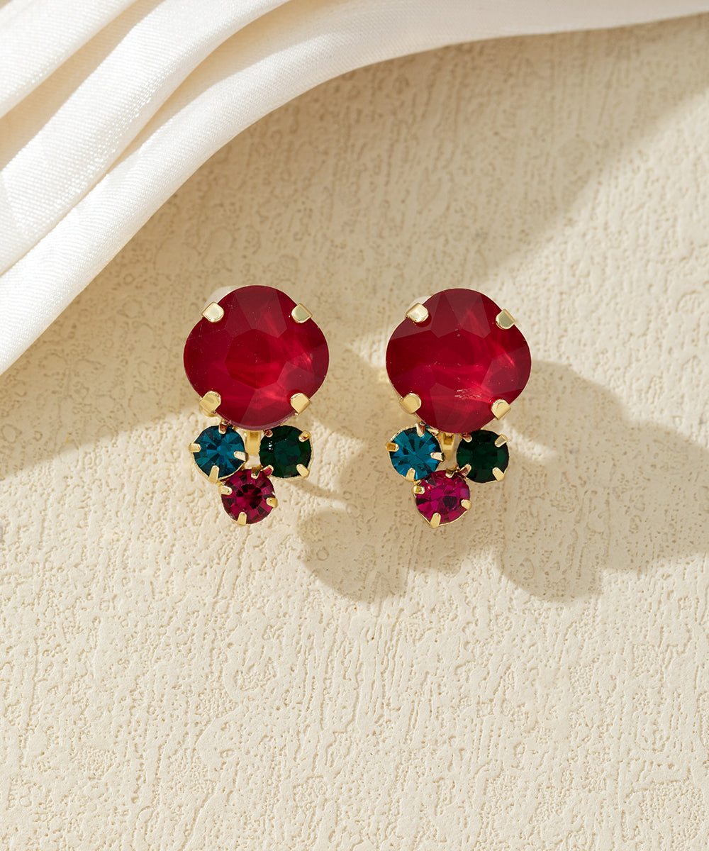 Boucles d’oreilles clips ornées de strass – 27AHBOL049C